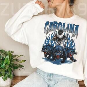 Carolina 3 Panthers Carolina Bootleg Sweater Sweatshirt